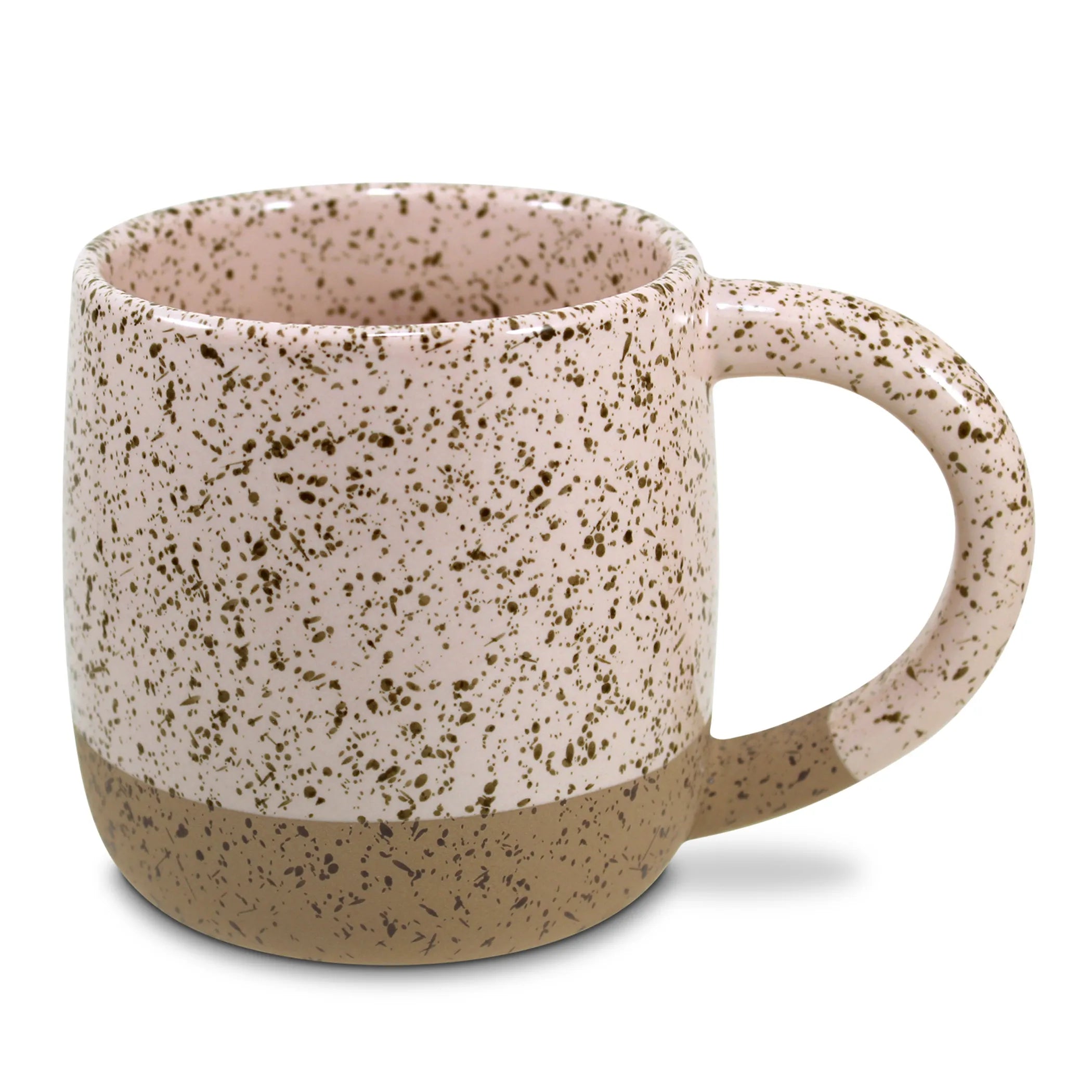 Speckled Stone Blush Ceramic Mug 18 oz — Rustic Handcrafted Coffee Mug