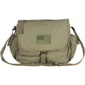 Retro Messenger Bag with USA Emblem | Military Canvas Bag - Olive Drab | Fox Outdoor