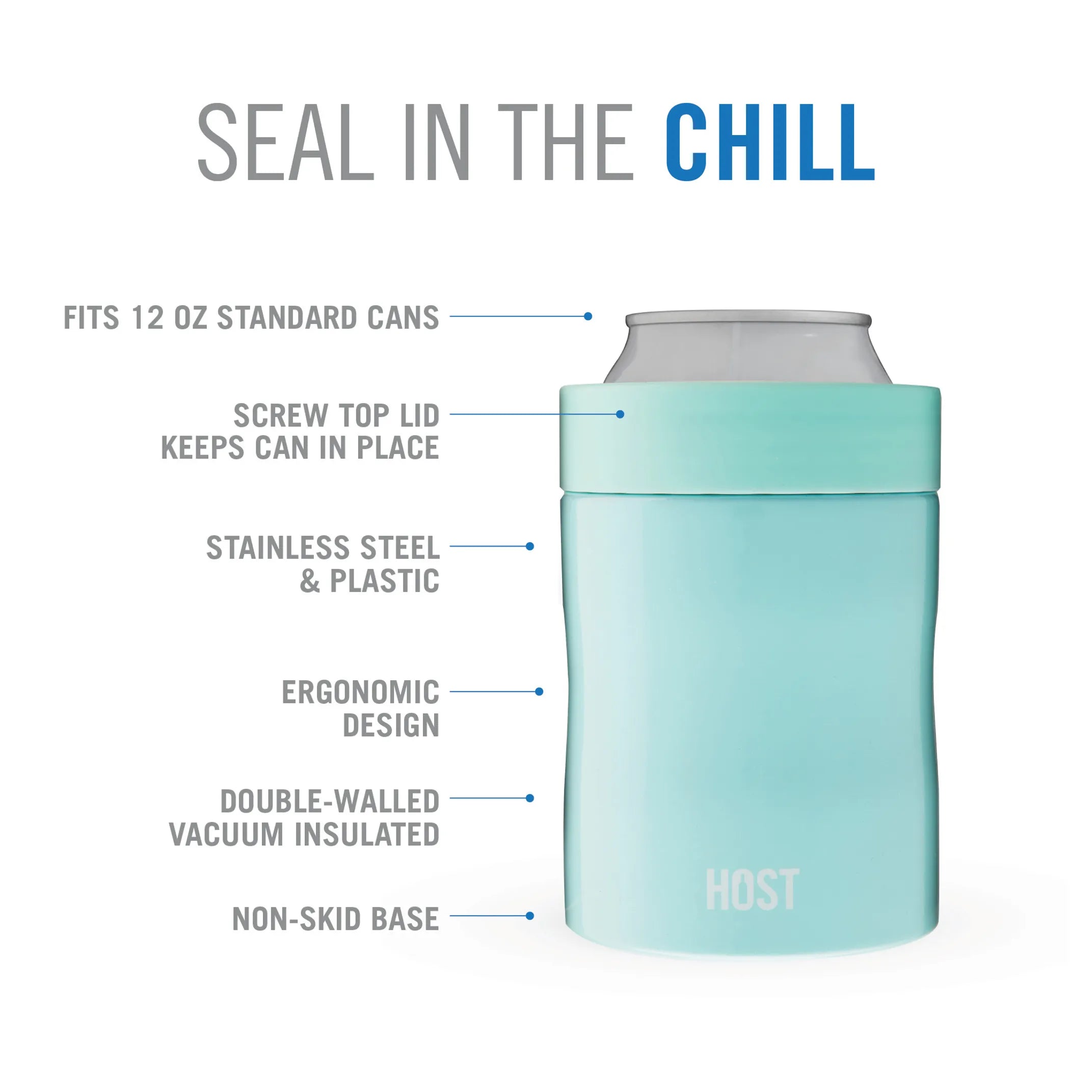 Stay-Chill Standard Can Cooler in Seaglass by HOST