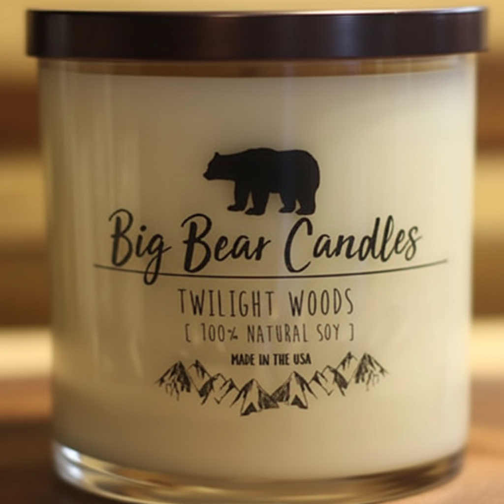 Big Bear Candles Twilight Woods