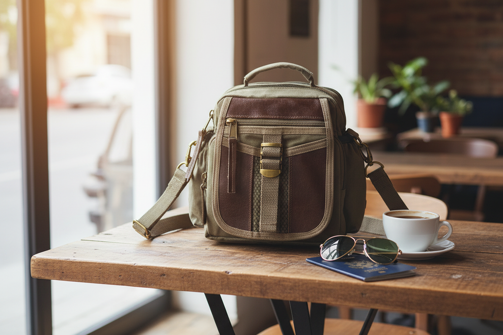 Café travel flat lay