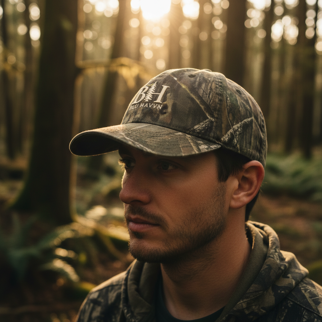 Camo Hat with BH Logo - Worn